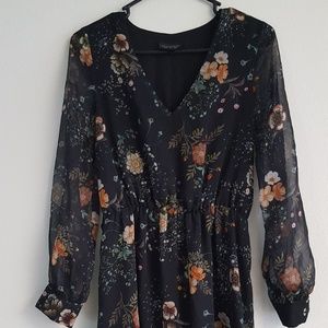 Floral long sleeve dress